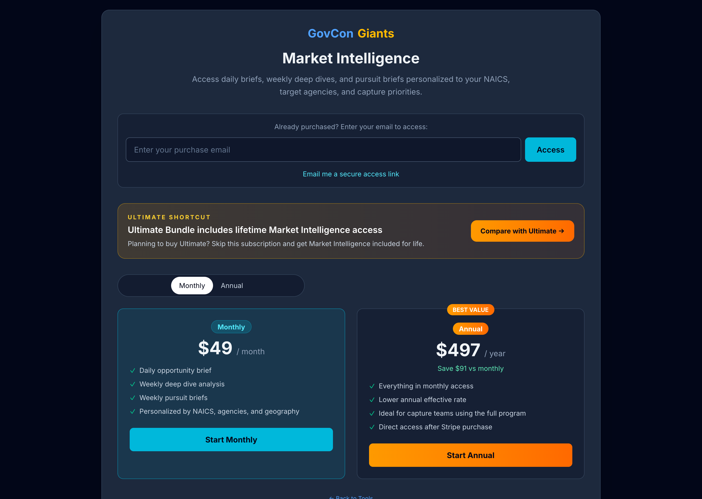 Market Intelligence screenshot 1